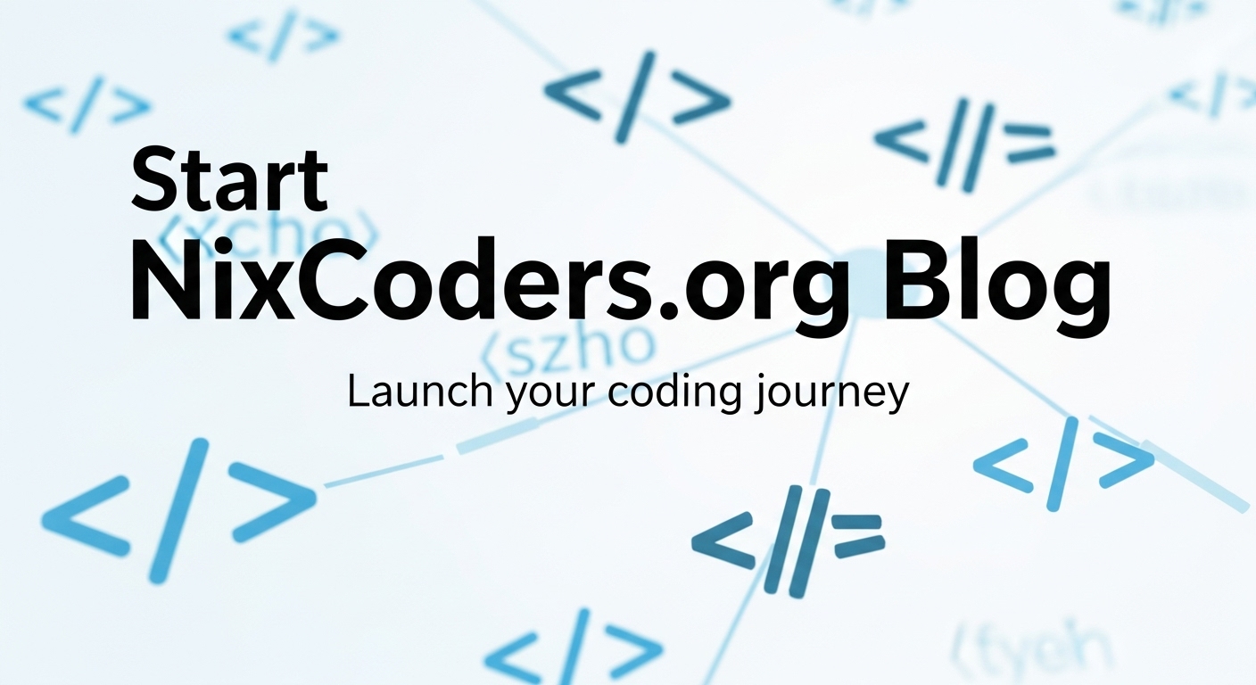 Start NixCoders.org Blog