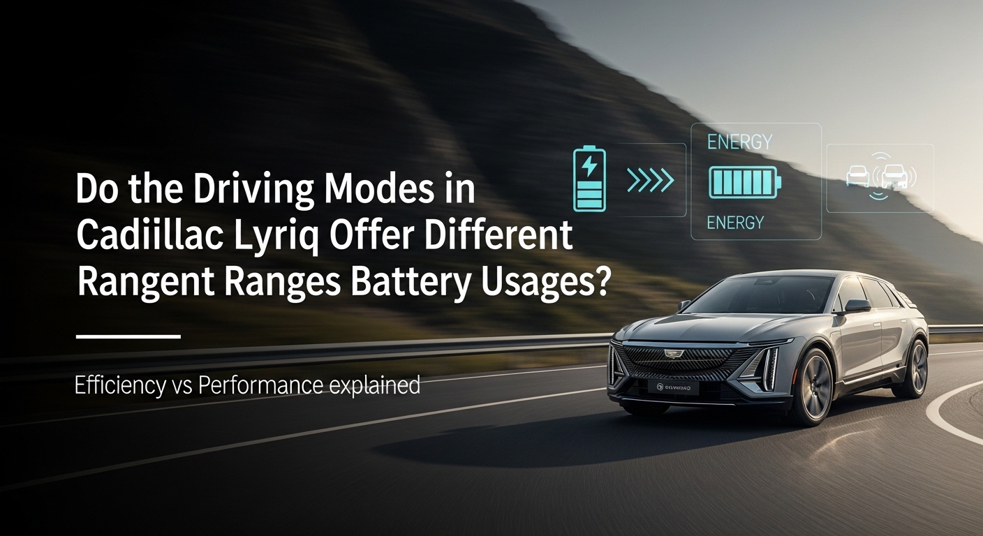 do the driving modes in cadillac lyriq offer different ranges or battery usages?